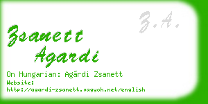 zsanett agardi business card
